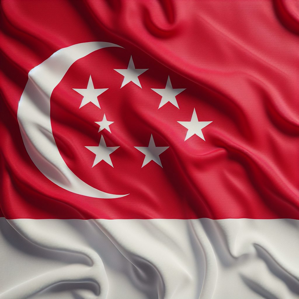 Флаг Сингапура фото